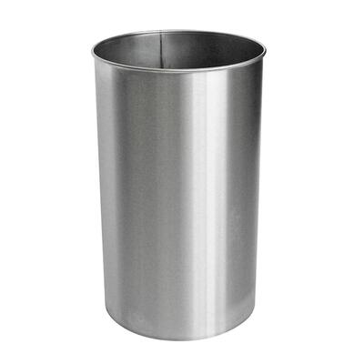 Waste Bin Made Entirely of Brushed Stainless Steel